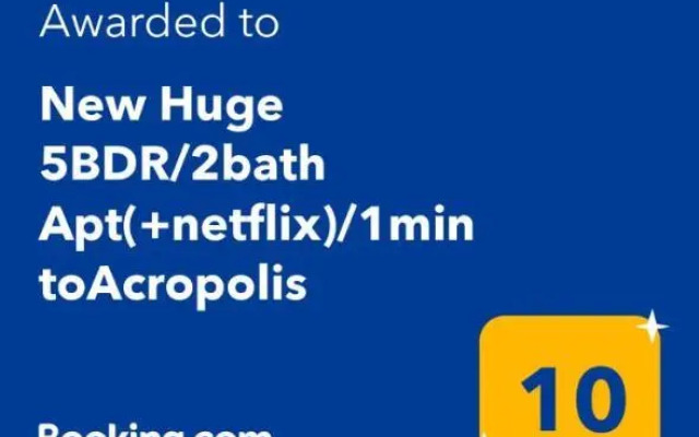 New Huge 5bdr/2bath Apt(+Netflix)/1min Toacropolis