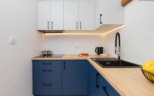 Aesthetic Deep Blue Apartment by Renters