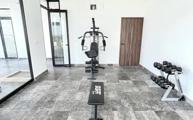 Fresh and Stylish Studio Aldea Zama rooftop pool Mya 109