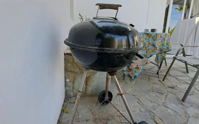 Mediterranean poolside garden cottage