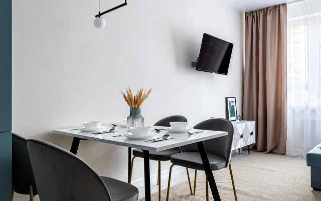 Стильная квартира с качелями в ЖК Самолет