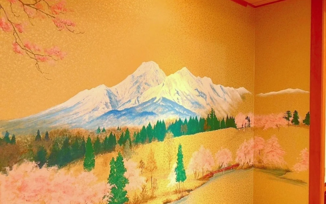 Hotel Hoho "A hotel overlooking the Echigo Plain and the Yahiko mountain range"
