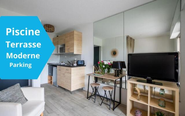 Studio mignon avec terrasse quartier du golf