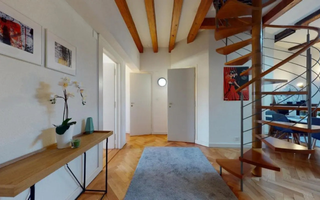 Modern apartment with a view of the Jet d'Eau