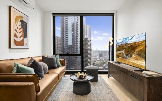 Modern 2BR Southbank Views + Pool Gym Near Casino – Guest Rooms – Melbourne