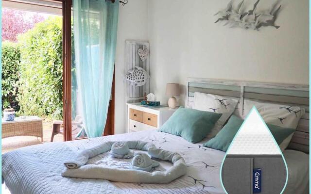 T2 « lémanesque » aux nuances du lac avec jardin