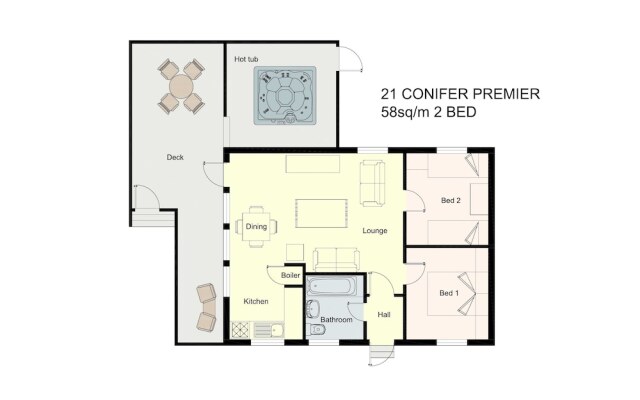 Birch Lodge 21 With Hot Tub, Newton Stewart