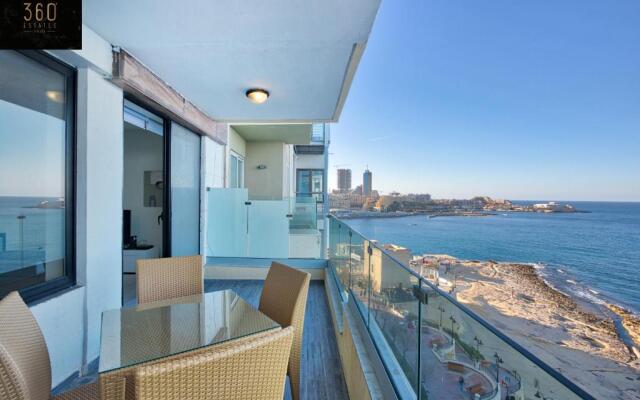 Unique Seafront 3BR, Sliema beach - AC & WiFi by 360 Estates