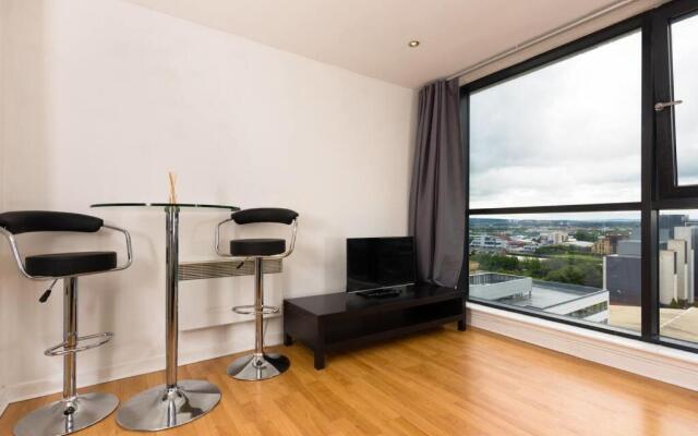 Trendy 10th floor studio apartment