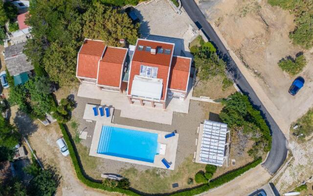 Luxury Seafront Villa Exclusive Pag with private pool by the beach on Pag island