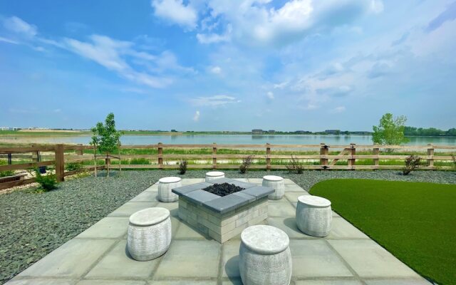 Upscale Waterfront Estate With Mountain Sunset Views