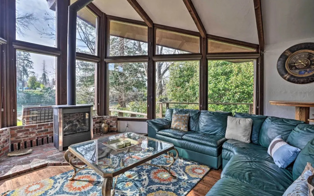 Serene Riverfront Escape w/ Hot Tub & Views!