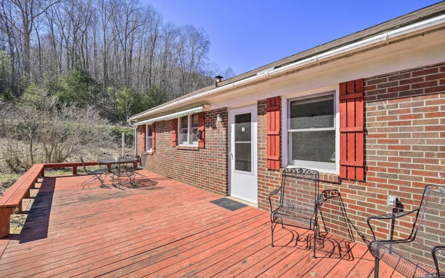 Quaint Creekside Home w/ Spacious Deck & Yard