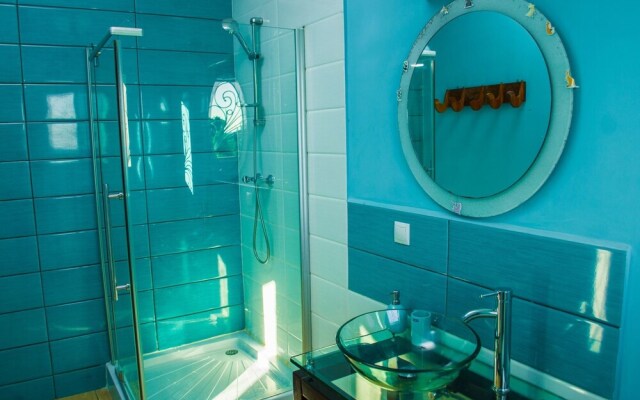Room-the Blue Room is an Accent of Moder