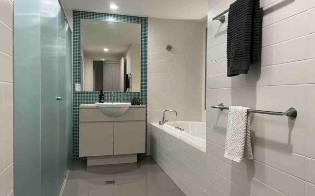 Tranquil Spa Suite, K-bed, Plunge Pool at Kingscliff Salt Beach Resort and Spa – Bathroom – Kingscliff