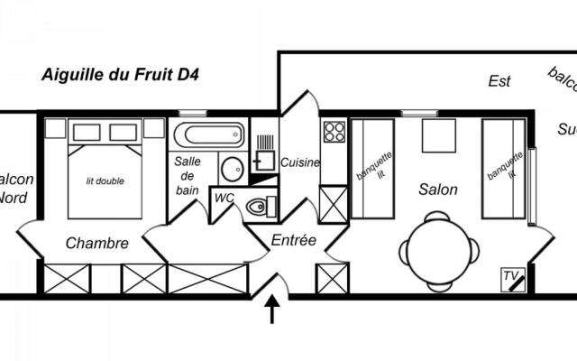 Appartement Méribel, 2 pièces, 4 personnes - FR-1-182-58