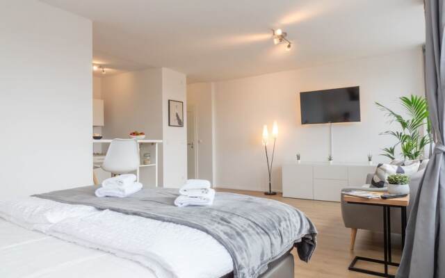 Skyline-Apartment mit Blick auf Essen