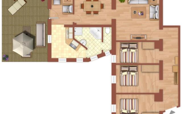 Familienfreundliche Ferienwohnung mit eigener Terrasse, FeWo 8