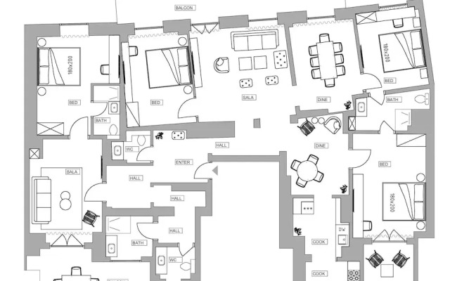Loggia & Luxe 5BR Penthouse in Universitatii Area