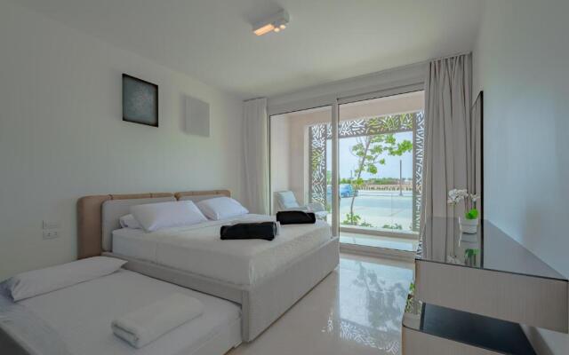 Seaview 3 BR with Beach & Pool access BBQ in Mangroovy