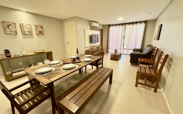 GranSol, Terreo, Pé na areia, 03 qtos, 08 hóspedes, a 600m do B PARK