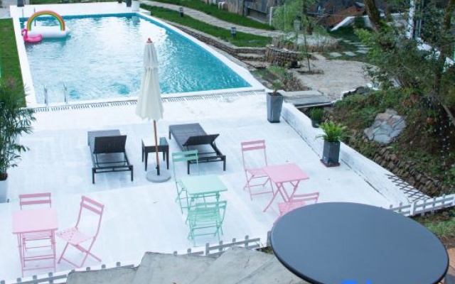 Anji Qingyun Mountain Residence, Cloud Grassland Light Luxury Pool Designer Resort – Pool – Huzhou