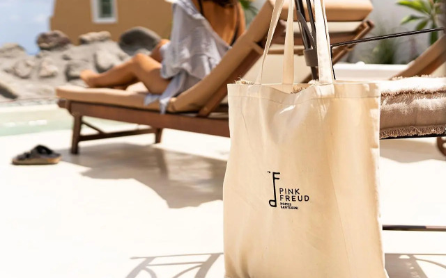 Pink Freud Villas Santorini