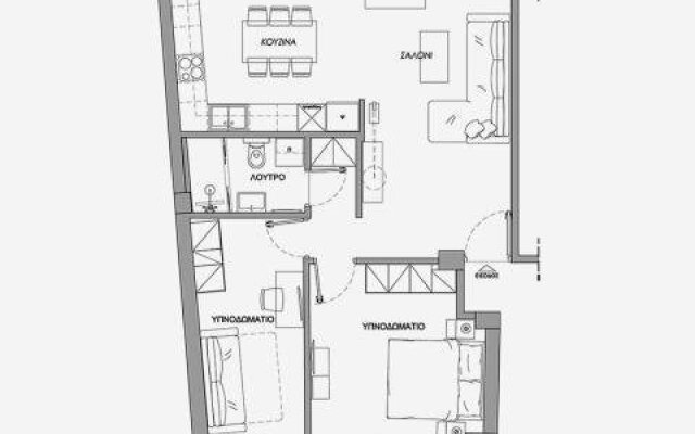 Magicstay - Flat 75M² 2 Bedrooms 1 Bathroom - Larissa