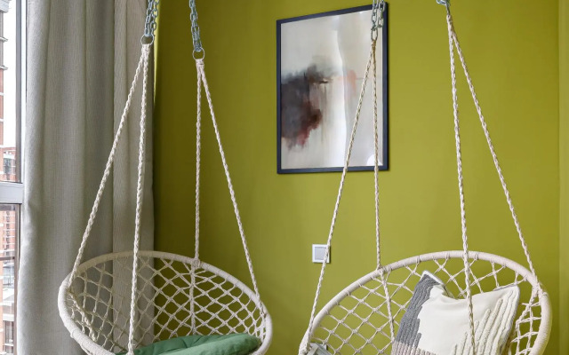Стильная квартира с качелями в ЖК Самолет