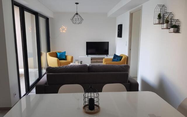 appartement T3 terrasse vue mer pieds dans l eau