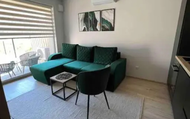 Modern & cozy studio with patio “Prie Juros”