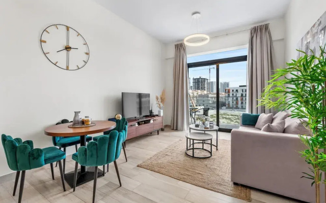 Waves - Stylish 1BR in JVC with Balcony & Pool