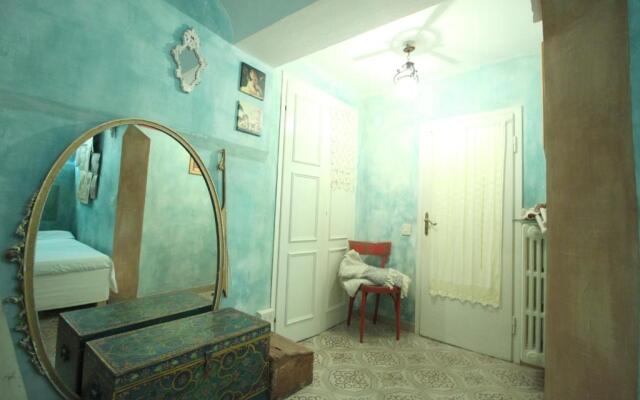 Hand decorated house with court