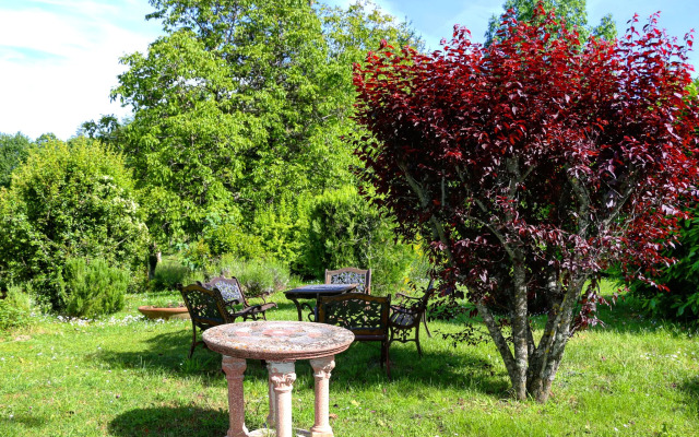 A holiday home with swimming pool in a national park