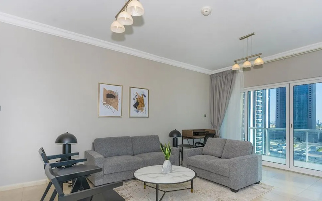 Lake views from 2 bedroom apartment in JLT