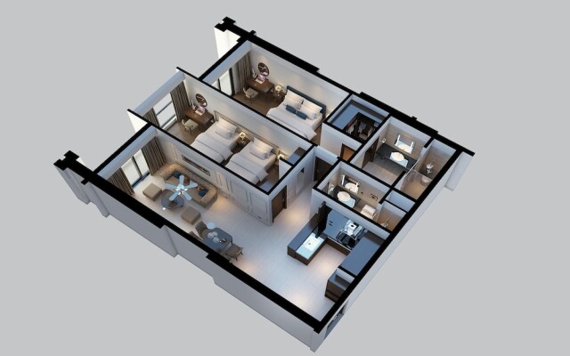 Brand New 2bdr Suite Rooftop Pool