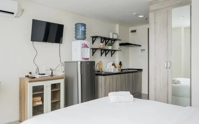 Compact and Monochrome Studio Room Bintaro Icon Apartment
