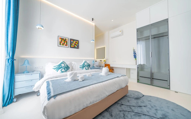 Pool villa with slide karaoke kitchen