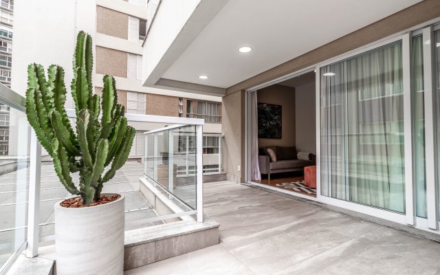 Apartamento estiloso com terraço privativo - Jardim Paulista