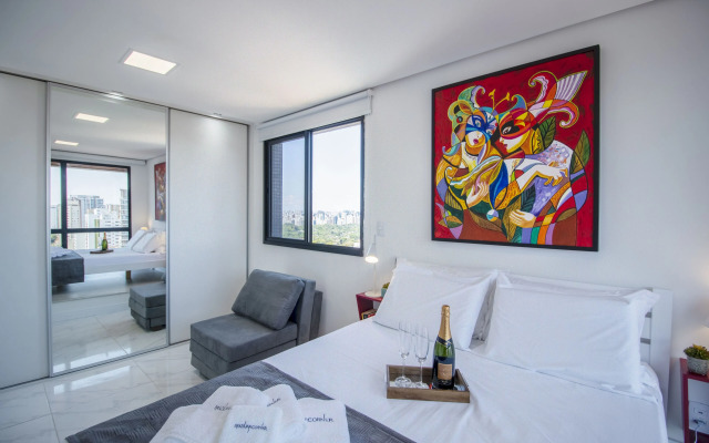 Duplex em Pinheiros com Vista Incrível, Piscina, AC