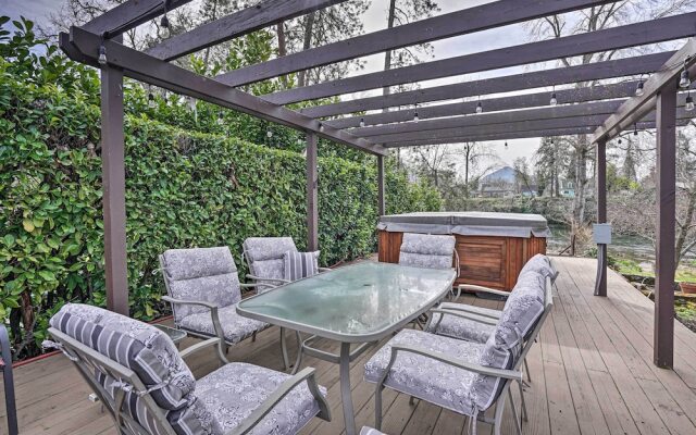 Serene Riverfront Escape w/ Hot Tub & Views!