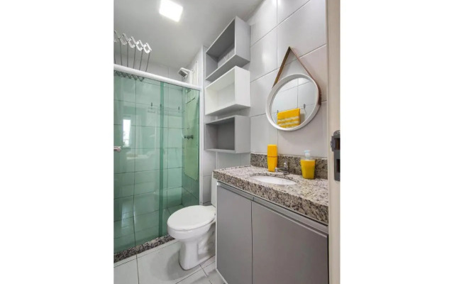 Flat de 1 quarto - Muro alto Condomínio Clube