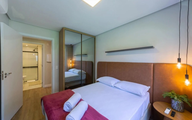 Novo Belissimo Apartamento com Lareira em Canela
