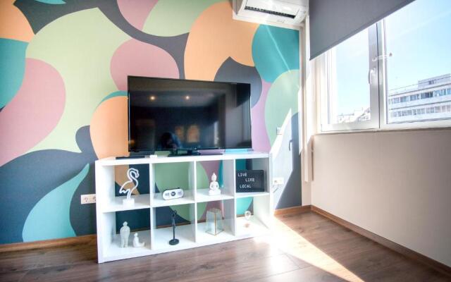 Abstract Flat With Urban View