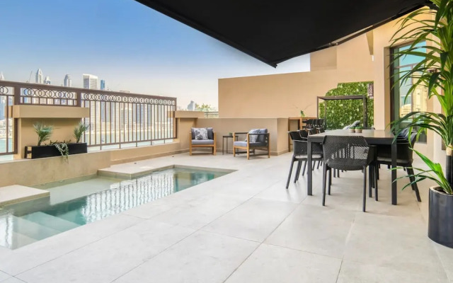 Modern 3BR Palm Penthouse w Private Plunge Pool