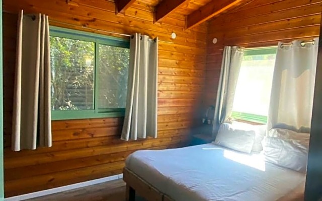 חוף גולן על שפת הכינרת אוהלים ממוזגים ובקתות עץ