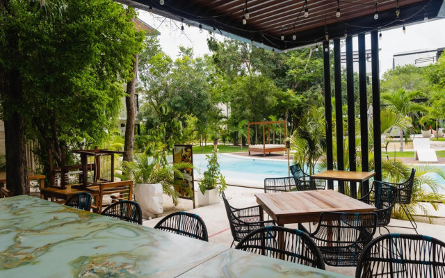 Modern studio spa & gym at Central Park Tulum