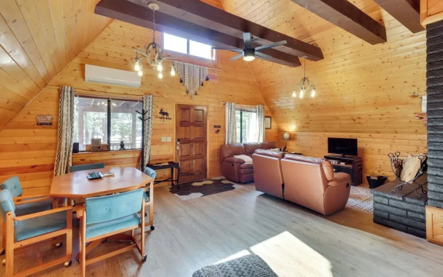 Rustic-modern Overgaard Cabin w/ Decks & Fire Pit!