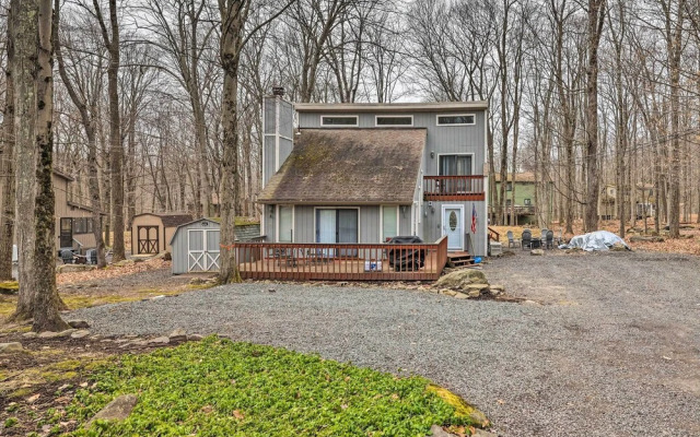 Walk to Locust Lake: Poconos Vacation Home!