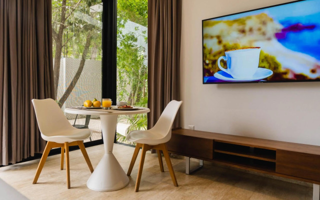 Modern studio spa & gym at Central Park Tulum